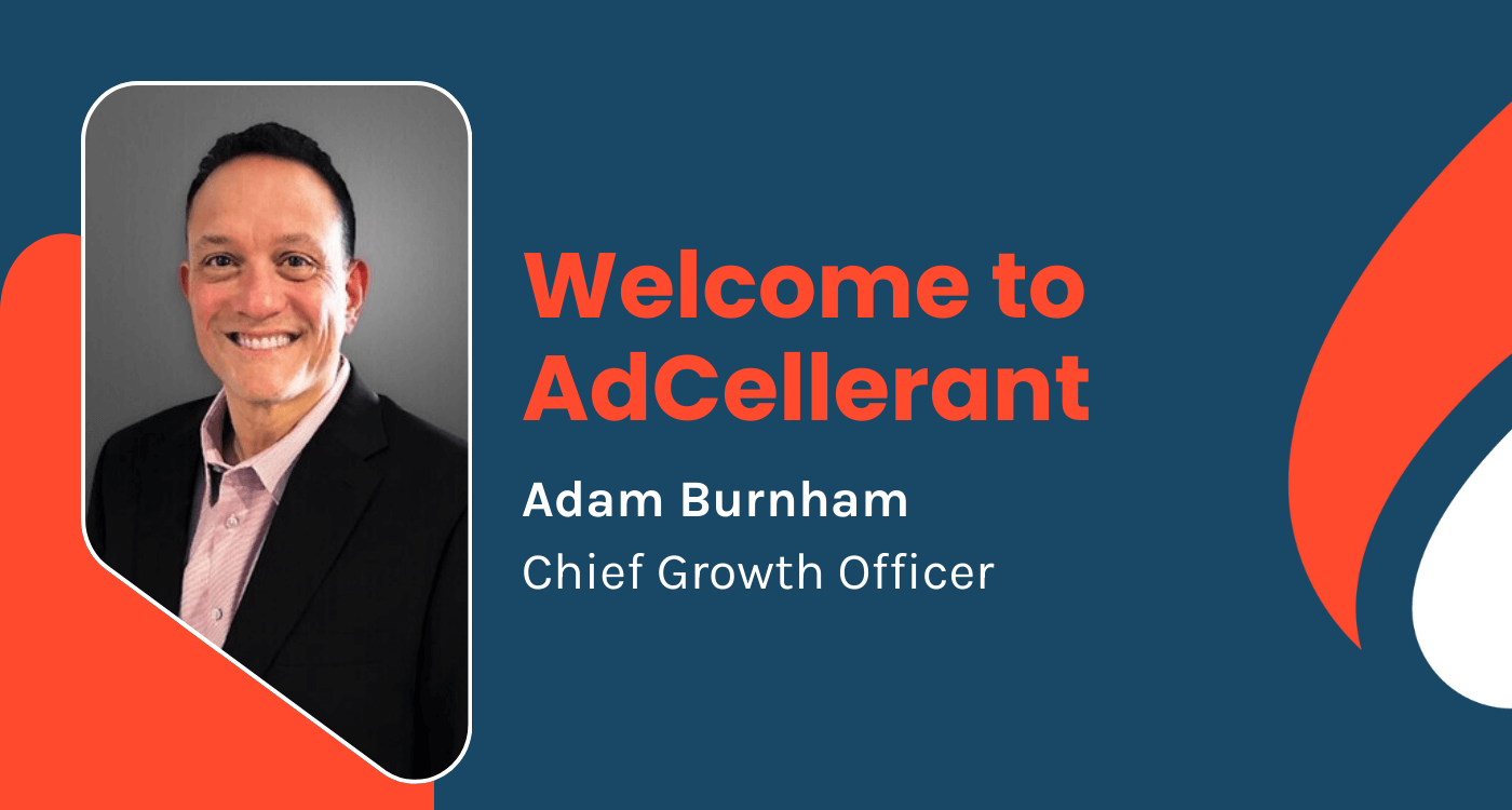 Adam Burham, Chief Growth Officer at AdCellerant, pictured in a professional setting.