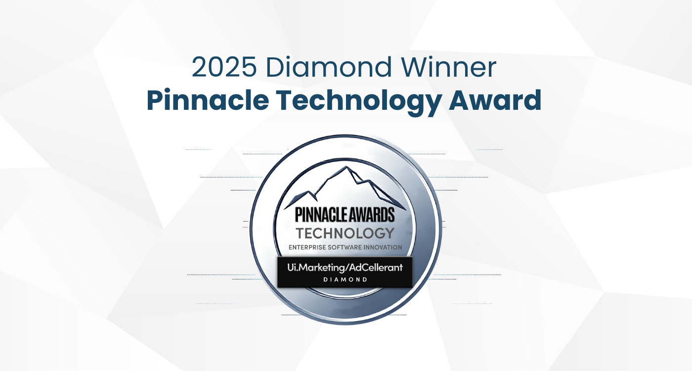 2025 Diamond Winner Pinnacle Technology Award badge for AdCellerant’s Ui.Marketing platform in the Enterprise Software Innovation category.