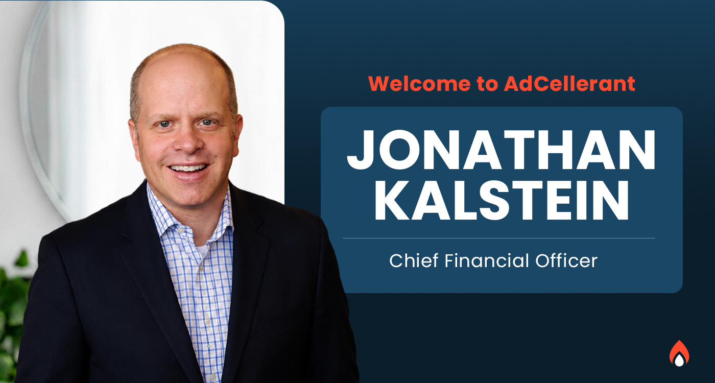 Professional headshot of Jonathan Kalstein, newly appointed Chief Financial Officer at AdCellerant, welcoming him to the digital advertising technology and services company.